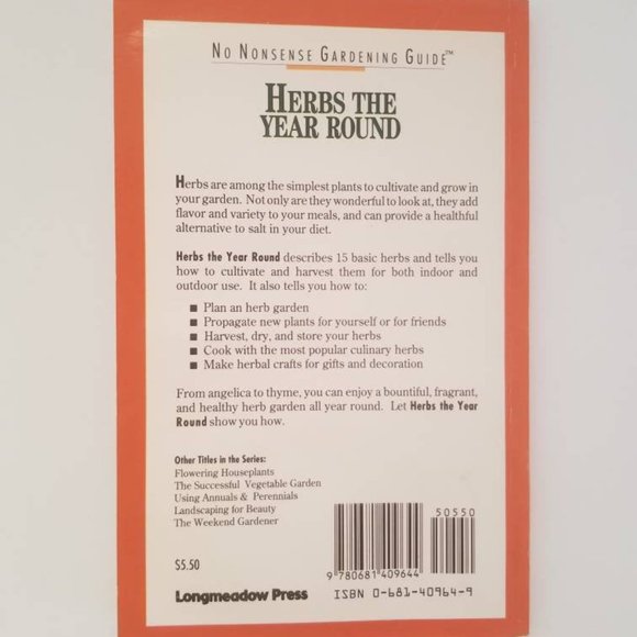 HERBS THE YEAR ROUND 1990s Gardening Guide Vintage Book - Picture 10 of 10